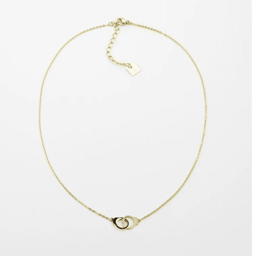Collier Cuff Acier doré Collier zag