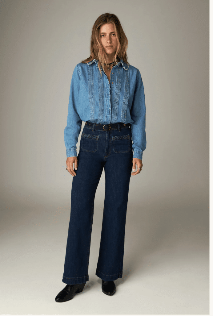 Giulietta Pant Denim bleu Maison Hotel