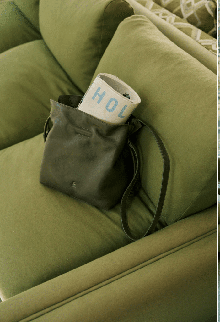 SAC BANDOULIÈRE EN CUIR FRONCÉ Indi&cold