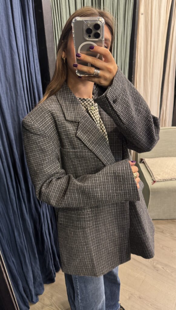 Veste Blazer Prince de Galles Gris Johanna