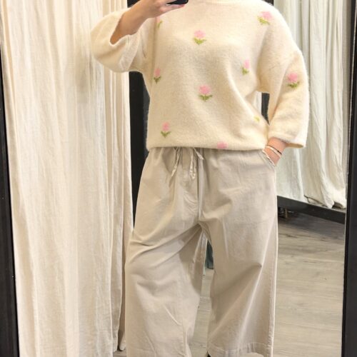 Pantalon japonais Ecru